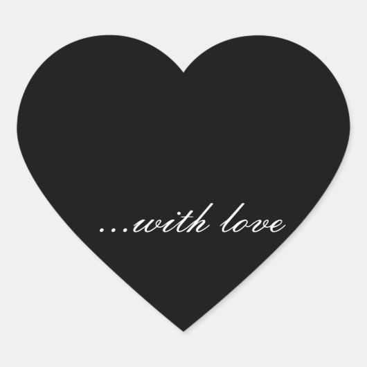 白黒ハートシール ハートシール (正面)