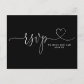 白黒ハートスクリプトの曲要求 インビテーションポストカード (正面)