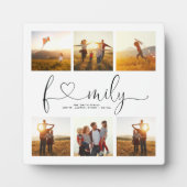 白黒ハートスクリプト6 Photo Family Collage フォトプラーク (正面)