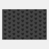 白黒ハートティッシュペーパーHAMbyWG ラッピングペーパーシート (正面)