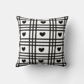 白黒ハートバレンタインデー クッション (裏面)