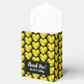 白黒ハートパターン結婚式の引き出物ボックス フェイバーボックス (オープン)