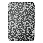 白黒ハートパターン バスマット (正面縦)