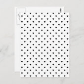白黒ハートパターン。 ポストカード (正面/裏面)