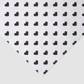 白黒ハートパターン 薄葉紙 (詳細)