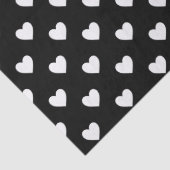 白黒ハートパターン 薄葉紙 (詳細)