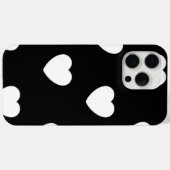 白黒ハートパターン Case-Mate iPhoneケース (裏面 (横))