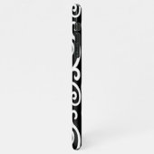 白黒ハートパターン iPhoneケース (左側)