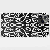 白黒ハートパターン iPhoneケース (裏面横)