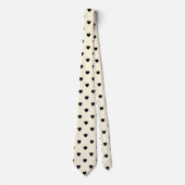 白黒ハートプリントメンティ ネクタイ (正面)