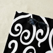 白黒ハートプリント ビーチタオル (インサイチュ)