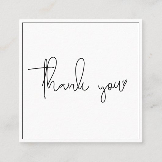 白黒ハートミニ名刺 スクエア名刺 (裏面)