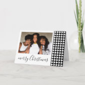 白黒ハートメリークリスマスフォト シーズンカード (正面)