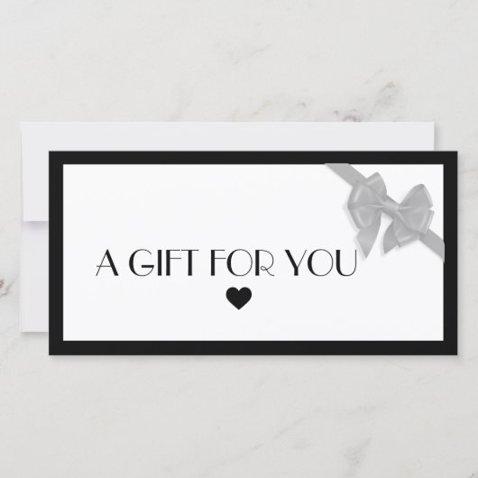 白黒ハートロゴギフト証明書 (正面)