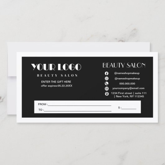 白黒ハートロゴギフト証明書 (裏面)