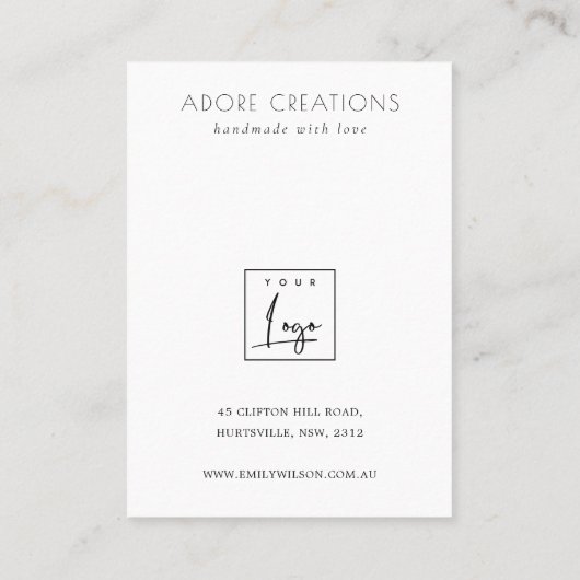 白黒ハート先生首飾り表示装置 プレイスカード (裏面)