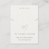 白黒ハート先生首飾り表示装置 プレイスカード (正面)