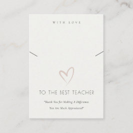 白黒ハート先生首飾り表示装置 プレイスカード