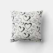 白黒ハート子供部屋 クッション (裏面)