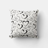 白黒ハート子供部屋 クッション (正面)