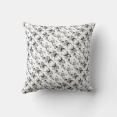 白黒ハート巻形物 クッション (裏面)