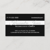 白黒ハート形書跡モノグラム 名刺 (裏面)