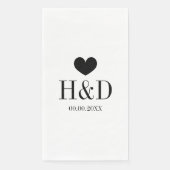 白黒ハート結婚モノグラム (正面)