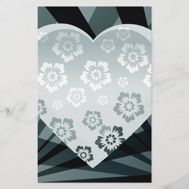 白黒ハート (正面)