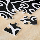 白黒ハート ジグソーパズル (側面)