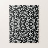 白黒ハート ジグソーパズル (縦)