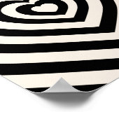 白黒ハート ポスター (角)