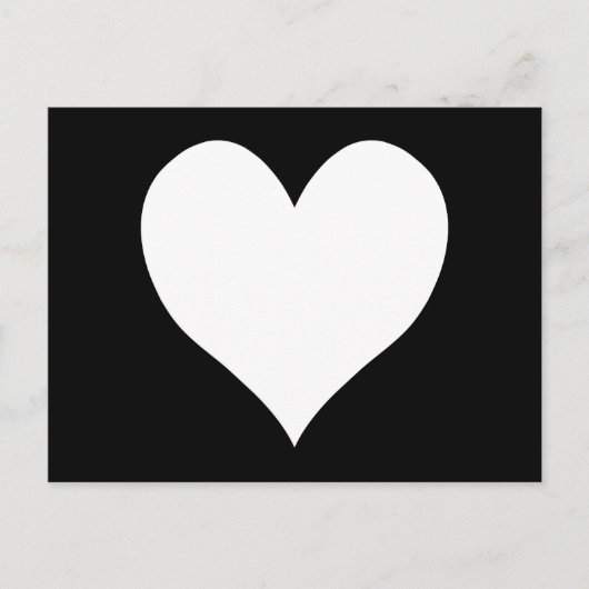 白黒ハート ポストカード (正面)