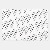 白黒ハート ラッピングペーパーシート (正面2)