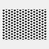 白黒ハート ラッピングペーパーシート (正面3)