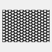 白黒ハート ラッピングペーパーシート (正面2)