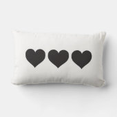白黒ハート ランバークッション (裏面)