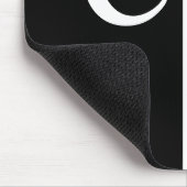 白黒ハーフカスタムイニシャル マウスパッド (コーナー)