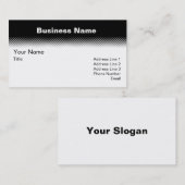 白黒ハーフトーンの名刺のテンプレート- 名刺 (正面/裏面)