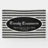 白黒ハーレクインカスタム 横断幕 (横)