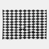 白黒ハーレクイン キッチンタオル (横)