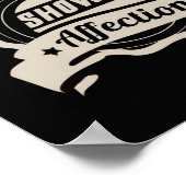 白黒バやる気を起こさせるッジ ポスター (角)