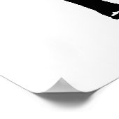 白黒バイソンバッファローシルエットアーポップ・アートのト ポスター (角)