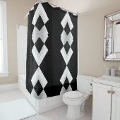 白黒バウスタイリッシュシャワーカーテン シャワーカーテン (インサイチュ)