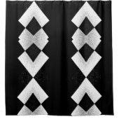白黒バウスタイリッシュシャワーカーテン シャワーカーテン (正面)