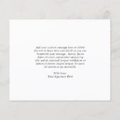 白黒バジェット結婚のサンキューカード (裏面)