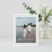 白黒バジェット結婚のサンキューカード (スタンド正面)