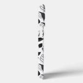 白黒バジルのハーブ葉植物のパターン Case-Mate iPhoneケース (裏面 / 右)