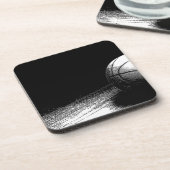 白黒バスケットボールアート コースター (左側)