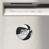 白黒バスケットボールチームの色パーソナライズされた マグネット (インサイチュ (食洗機))
