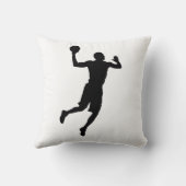 白黒バスケットボールプレーヤーシルエット クッション (裏面)